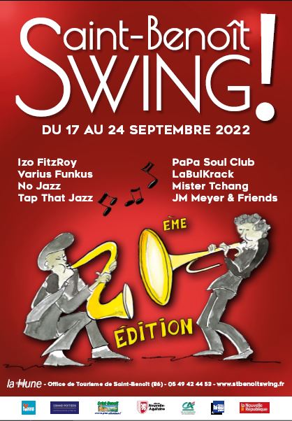 affiche festival 20 ans saint benoit swing